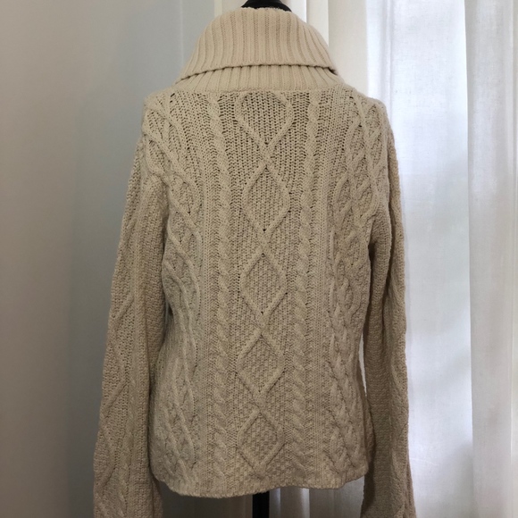 Cream Knit Cowl Neck Sweater - Picture 2 of 3